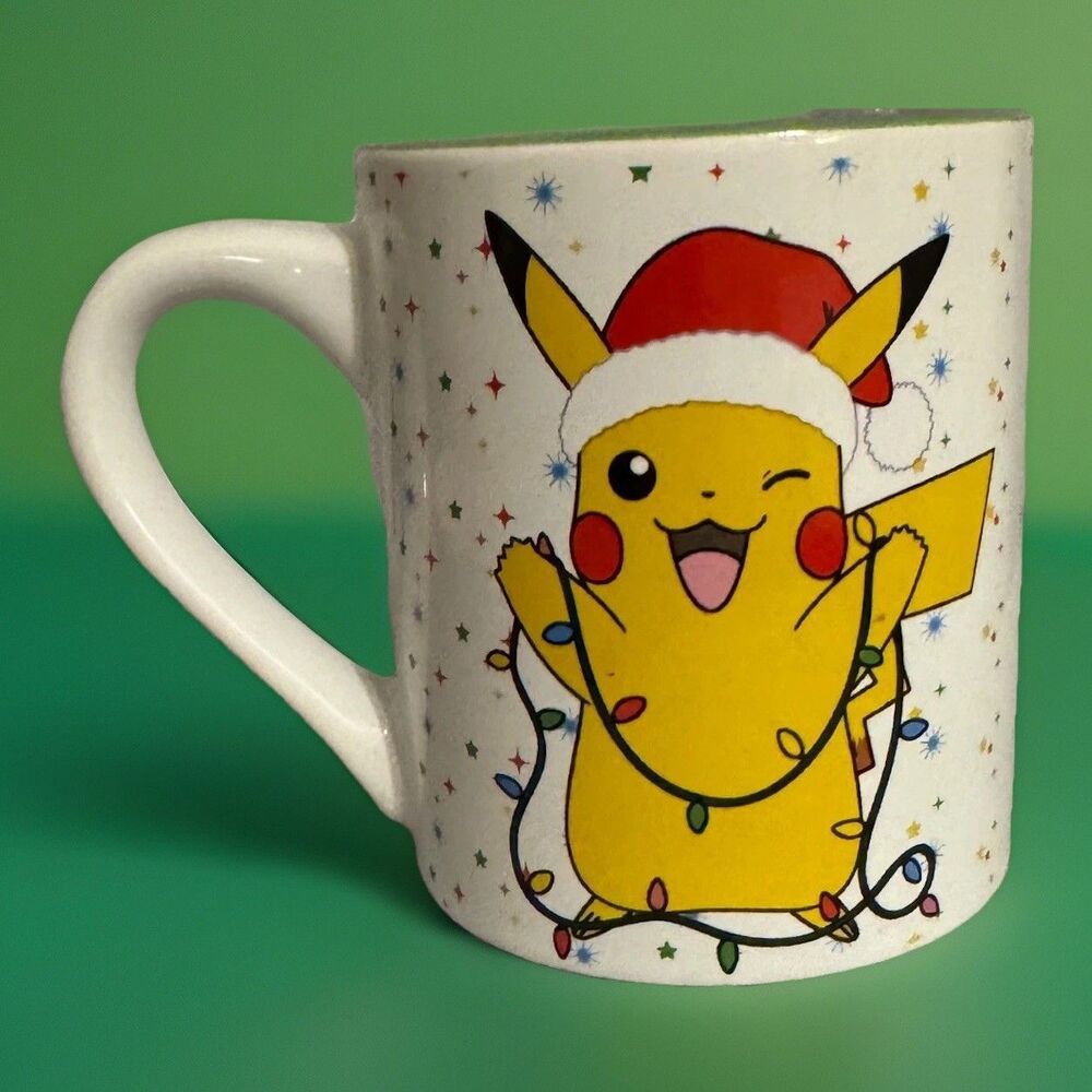 Pokemon Pikachu With Santa Hat Christmas Holiday Ceramic Coffee Mug 14 oz 2021
